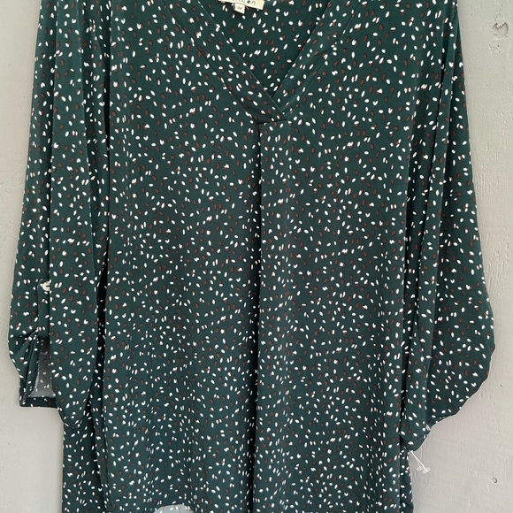Beacon Teal and White Patterned Blouse - Picture 2 of 10